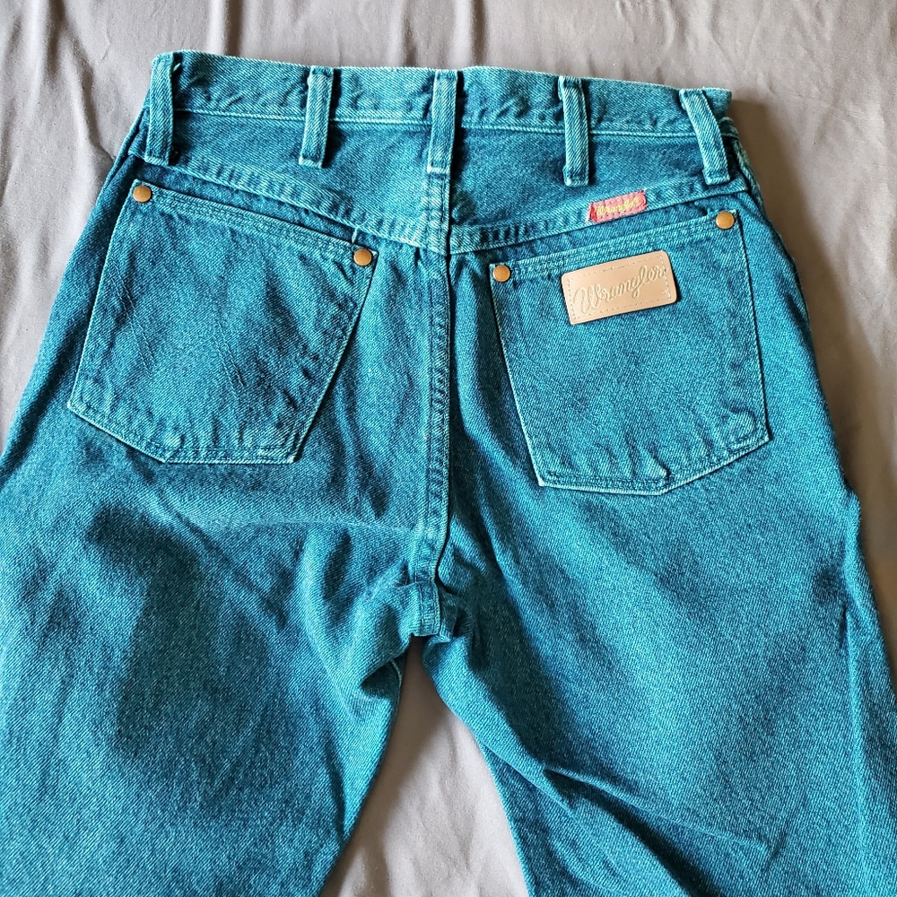 Vintage Wrangler High Waisted Turquoise Jeans
